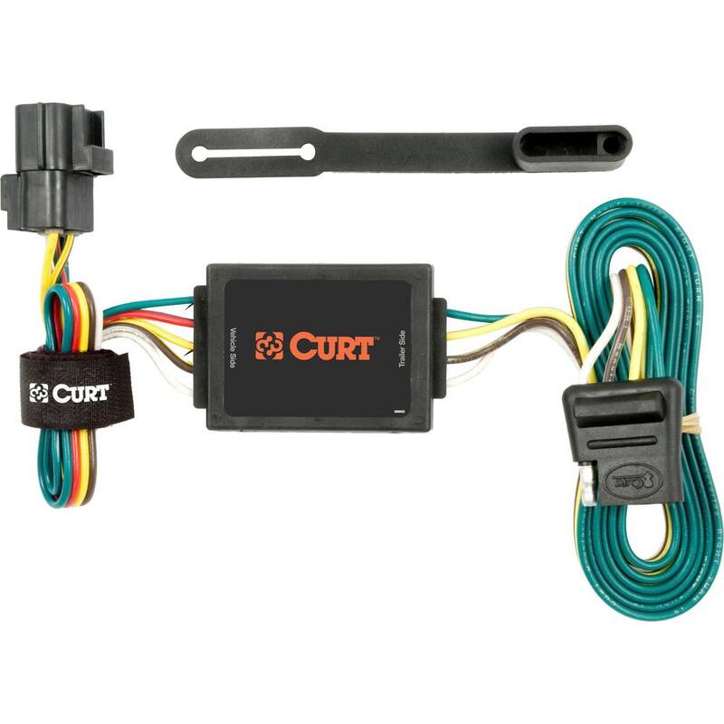 CURT Custom Vehicle-Trailer Wiring Harness, 4-Flat, Select Kia Sorento, OEM Tow Package Required, Quick T-Connector - 55550
