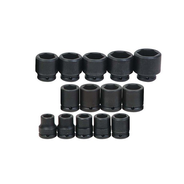 Williams Socket Set, 14 Pieces, 3/4 Inch Dr, Shallow, 3/4 Inch Size - JHWWS-6-14HA