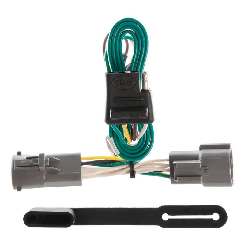 CURT Custom Vehicle-Trailer Wiring Harness, 4-Way Flat Output, Select Ford F-150, F-250, HD, F-350, Quick Wire T-Connector - 55316