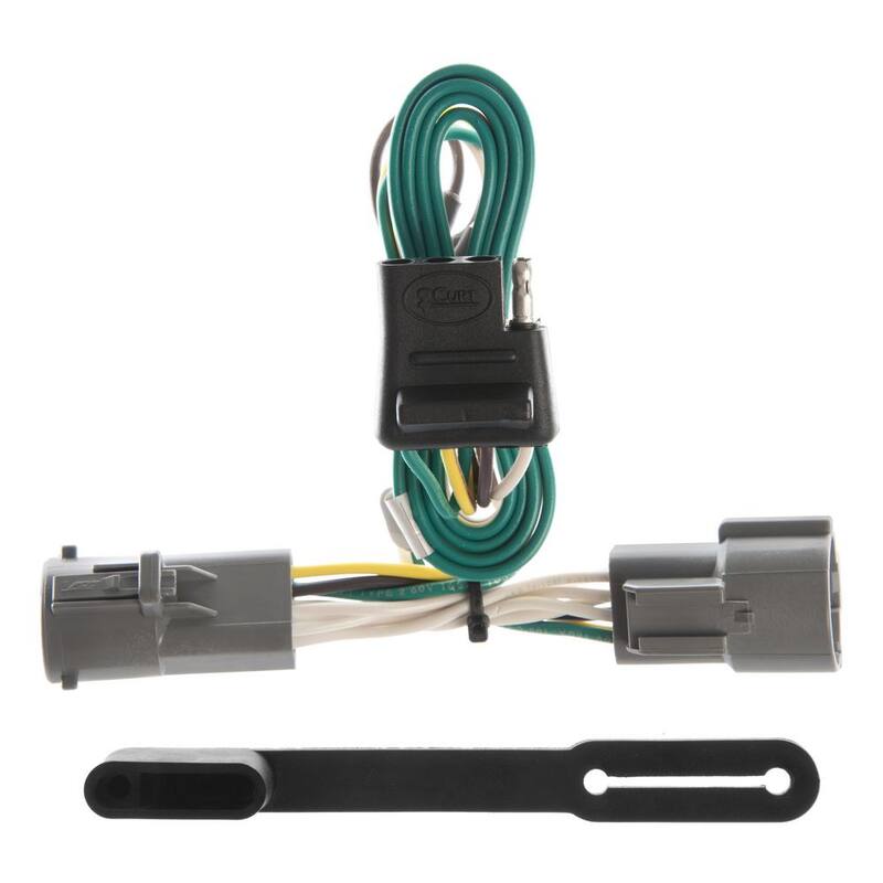 CURT Custom Vehicle-Trailer Wiring Harness, 4-Way Flat Output, Select Ford F-150, F-250, HD, F-350, Quick Wire T-Connector - 55316