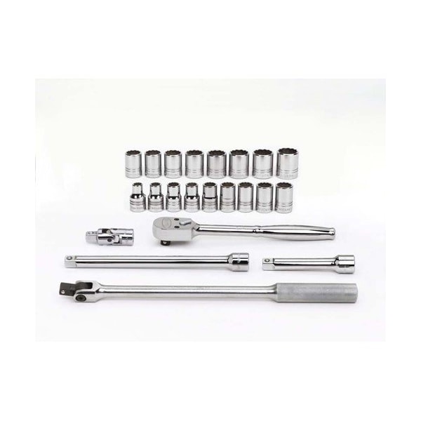 Williams Socket/Tool Set, 22 Pieces, 12-Point, 1/2 Inch Dr - JHWMSS-22F