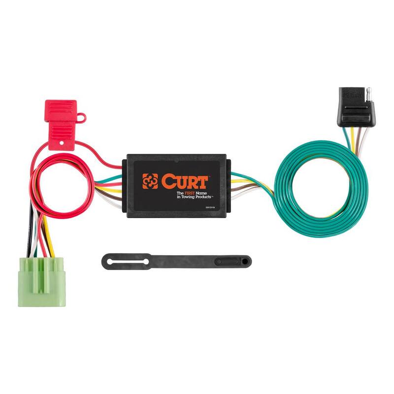 CURT Custom Vehicle-Trailer Wiring Harness, 4-Flat, Select Jeep Grand Cherokee, OEM Tow Package Required, Quick T-Connector - 55369