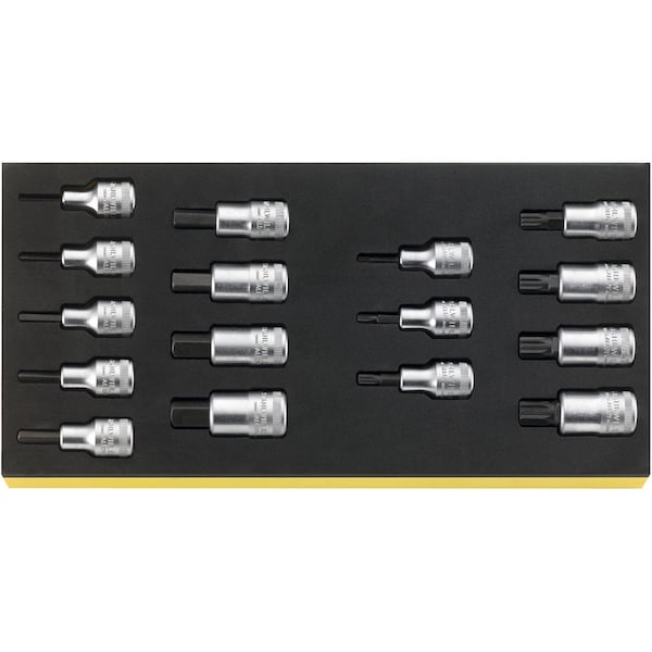 Stahlwille Tools Sockets i.TCS inlay No.TCS 54/54X/16 1/3-tray16-pcs. - 96838762