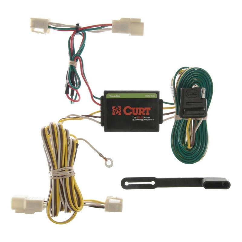 CURT Custom Vehicle-Trailer Wiring Harness, 4-Way Flat Output, Select Toyota 4Runner, Quick Electrical Wire T-Connector - 55341