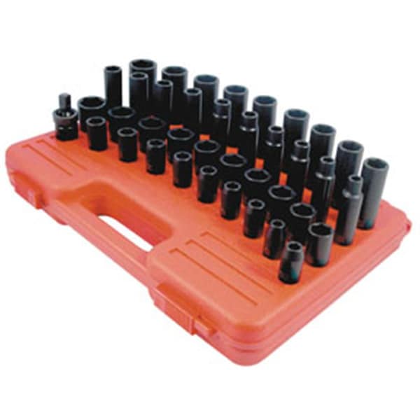 Gourmetgalley 2669 39 Piece Metric .5 Inch Impact Set 9-30Mm Deep/Shallow, 39PK - GO278966