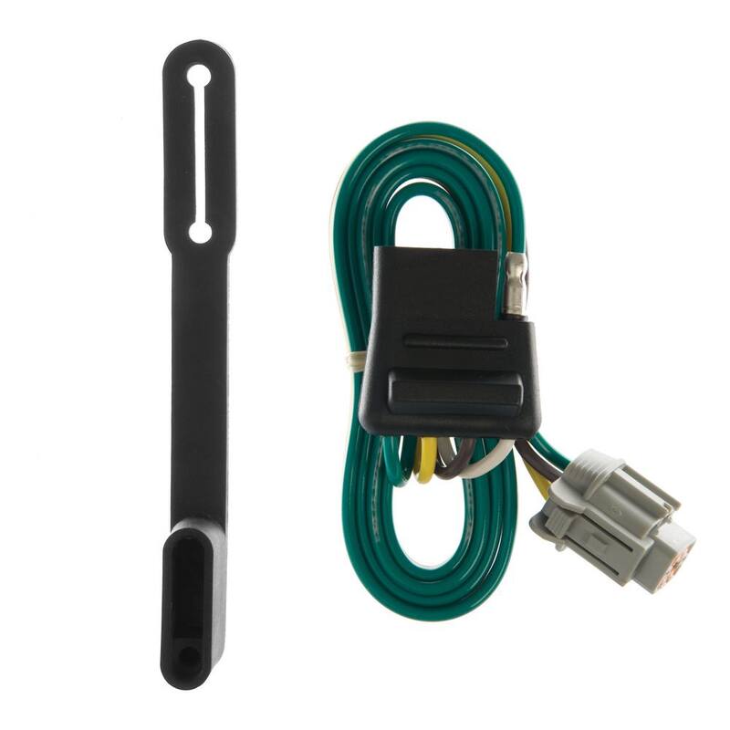 CURT Custom Vehicle-Trailer Wiring Harness, 4-Flat, Select Nissan Xterra, OEM Tow Package Required, Quick T-Connector - 55244