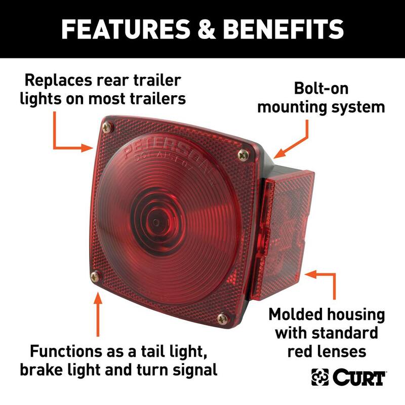 CURT Combination Trailer Light without License Plate Illumination - 53440