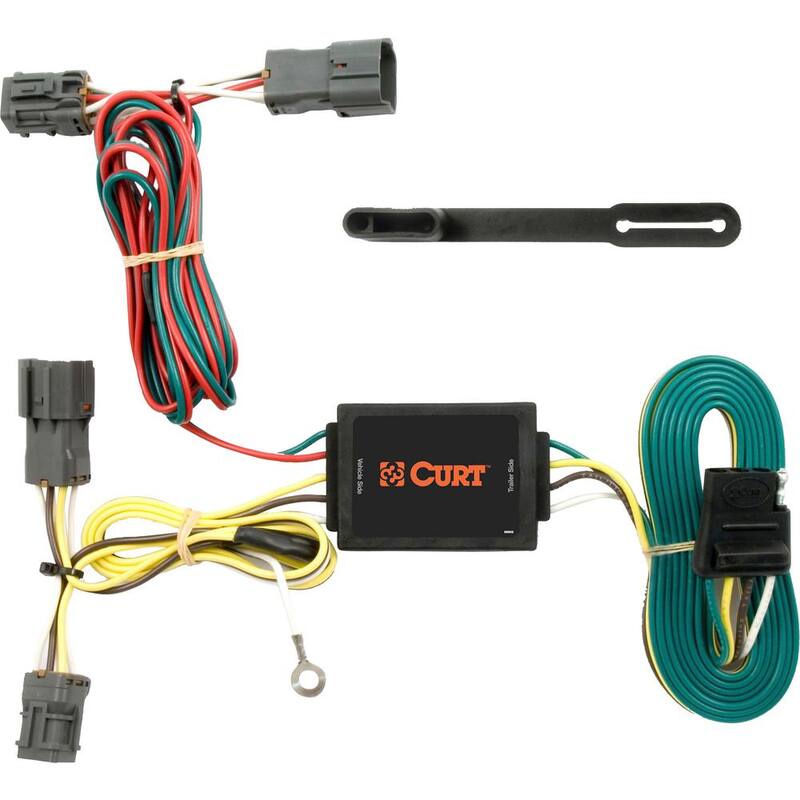 CURT Custom Vehicle-Trailer Wiring Harness, 4-Way Flat Output, Select Hyundai Tucson, Quick Electrical Wire T-Connector - 55528