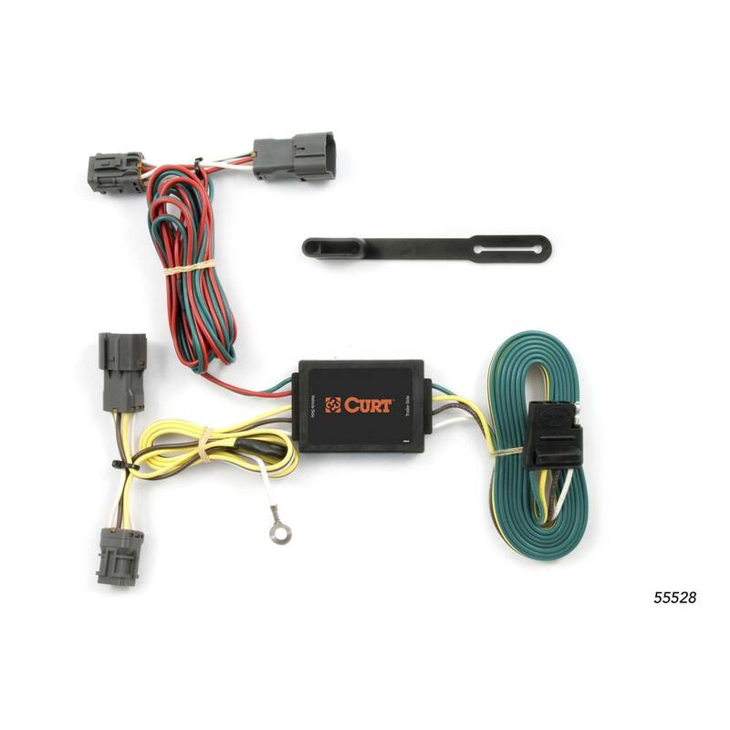 CURT Custom Vehicle-Trailer Wiring Harness, 4-Way Flat Output, Select Hyundai Tucson, Quick Electrical Wire T-Connector - 55528