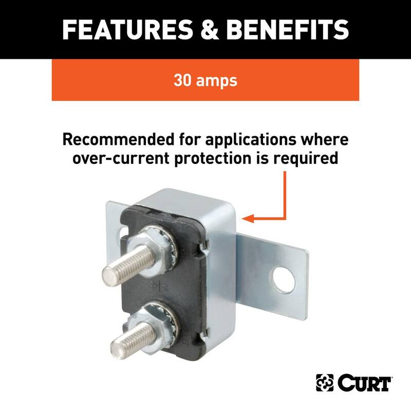 CURT 30-Amp Universal Circuit Breaker - 58361