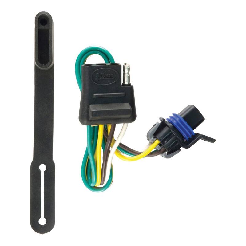 CURT Custom Vehicle-Trailer Wiring Harness, 4-Flat, Select Cadillac SRX, OEM Tow Package Required, Quick Wire T-Connector - 56096