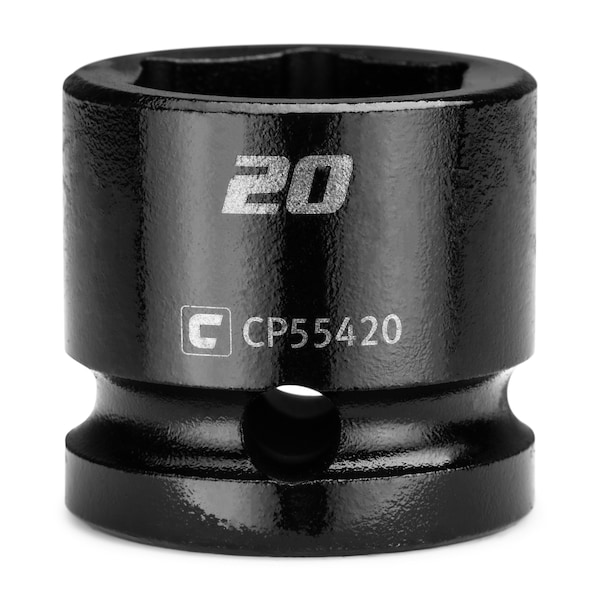 Capri Tools 1/2 in Drive 20 mm 6-Point Metric Stubby Impact Socket - CP55420
