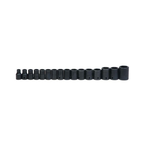 Williams Socket Set, 16 Pieces, 1/2 Inch Dr, Shallow, 1/2 Inch Size - JHWMS-4-16RC