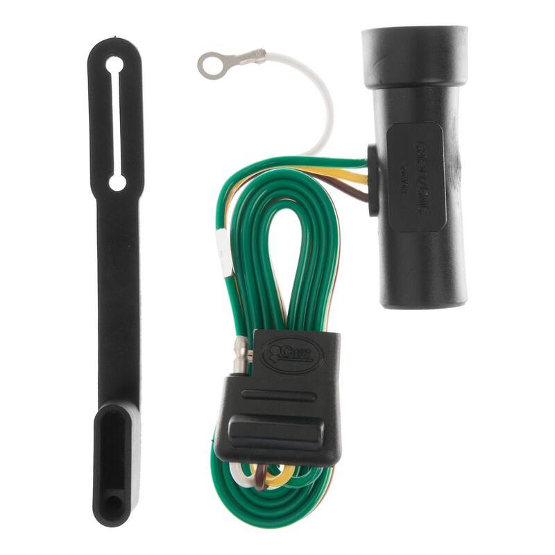 CURT Custom Vehicle-Trailer Wiring Harness, 4-Way Flat Output, Select Chevrolet, GMC C/K, Blazer, Suburban, Quick T-Connector - 55311