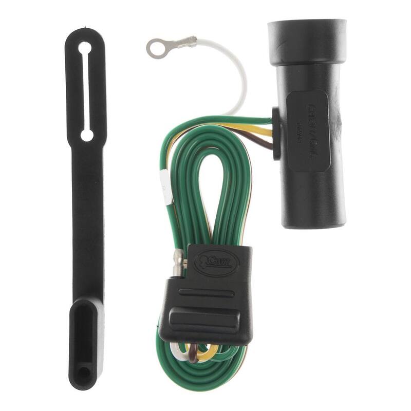 CURT Custom Vehicle-Trailer Wiring Harness, 4-Way Flat Output, Select Chevrolet, GMC C/K, Blazer, Suburban, Quick T-Connector - 55311