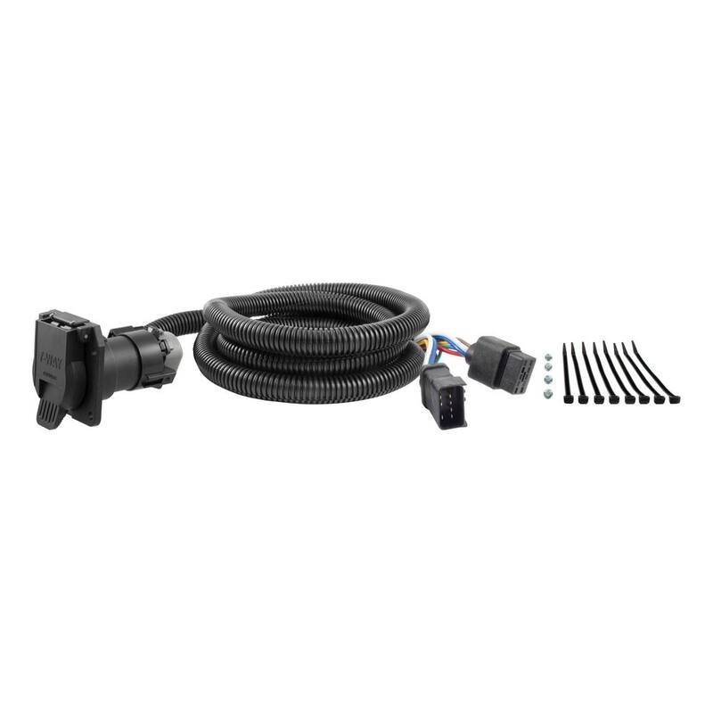 CURT 7' Custom Wiring Harness Extension (Adds 7-Way RV Blade to Truck Bed) - 56071