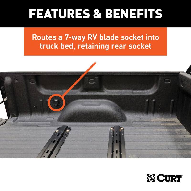 CURT 7' Custom Wiring Harness Extension (Adds 7-Way RV Blade to Truck Bed) - 56071