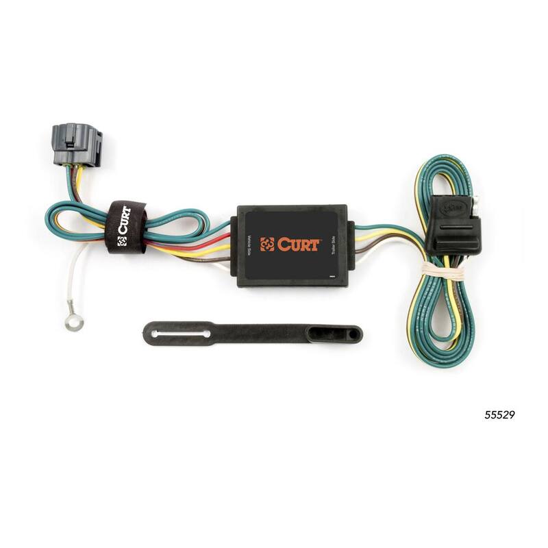 CURT Custom Vehicle-Trailer Wiring Harness, 4-Flat, Select Kia Sportage, OEM Tow Package Required, Quick T-Connector - 55529