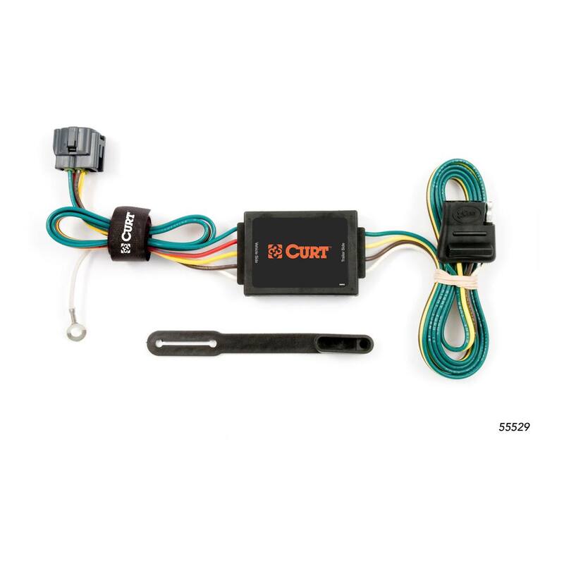 CURT Custom Vehicle-Trailer Wiring Harness, 4-Flat, Select Kia Sportage, OEM Tow Package Required, Quick T-Connector - 55529