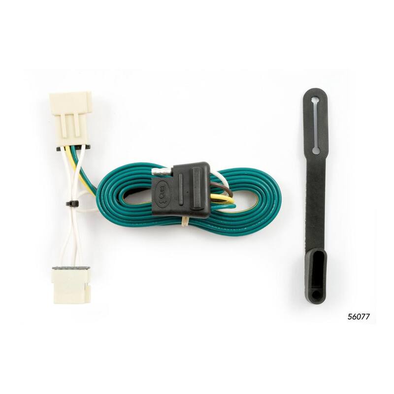 CURT Custom Vehicle-Trailer Wiring Harness, 4-Way Flat, Select Montana, Relay, Terraza, Uplander, Quick Wire T-Connector - 56077