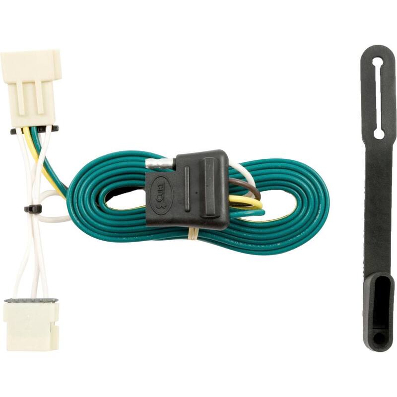 CURT Custom Vehicle-Trailer Wiring Harness, 4-Way Flat, Select Montana, Relay, Terraza, Uplander, Quick Wire T-Connector - 56077