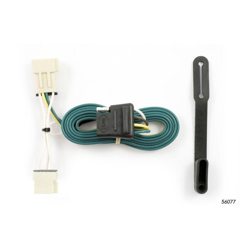 CURT Custom Vehicle-Trailer Wiring Harness, 4-Way Flat, Select Montana, Relay, Terraza, Uplander, Quick Wire T-Connector - 56077