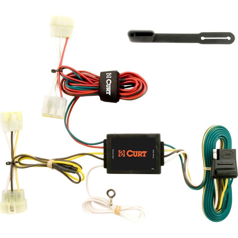 CURT Custom Vehicle-Trailer Wiring Harness, 4-Way Flat Output, Select Toyota Pickup, Tacoma, Quick Wire T-Connector - 55379