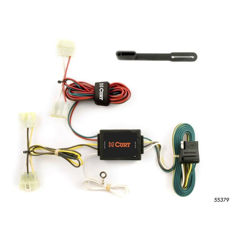 CURT Custom Vehicle-Trailer Wiring Harness, 4-Way Flat Output, Select Toyota Pickup, Tacoma, Quick Wire T-Connector - 55379