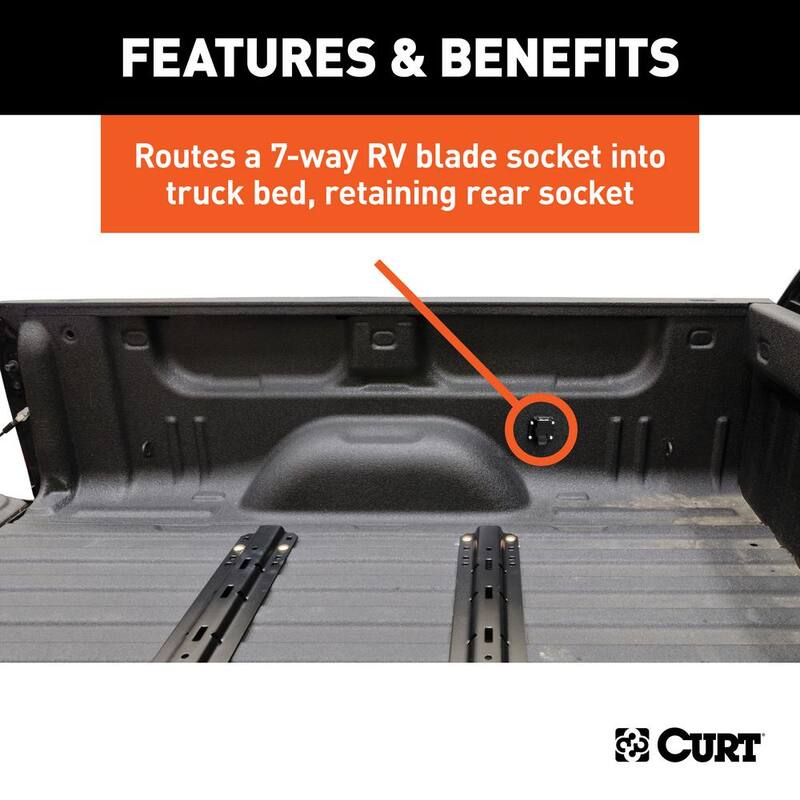 CURT 10' Custom Wiring Harness Extension (Adds 7-Way RV Blade to Truck Bed) - 56001