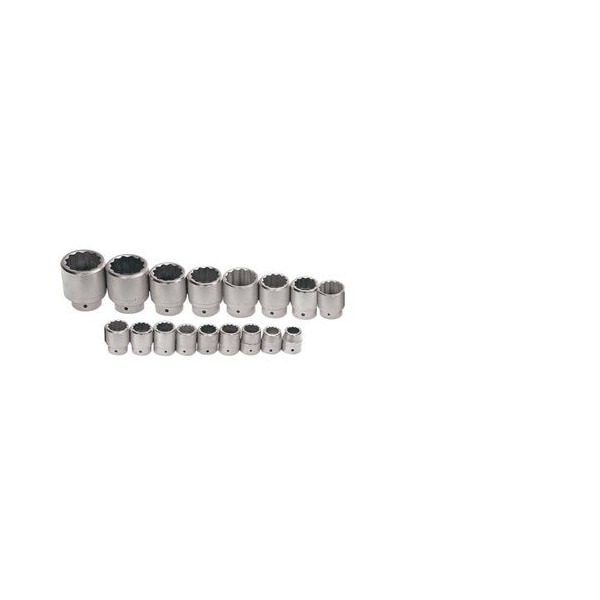 Williams Socket Set, 17 Pieces, 1 Inch Dr, 12 Point, 1 Inch Size - JHWWSX-17