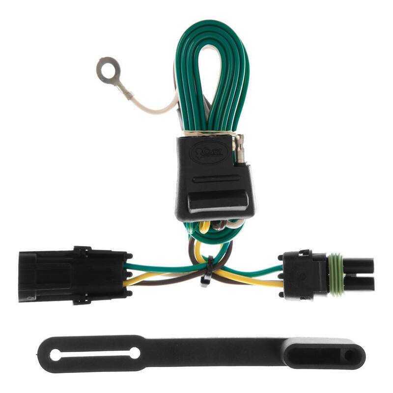CURT Custom Vehicle-Trailer Wiring Harness, 4-Flat, Select S10, S15, C/K, Suburban, Syclone, Isuzu Hombre, Quick T-Connector - 55312