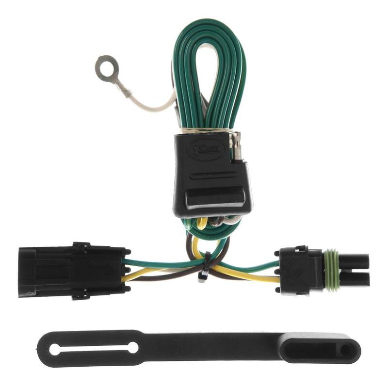 CURT Custom Vehicle-Trailer Wiring Harness, 4-Flat, Select S10, S15, C/K, Suburban, Syclone, Isuzu Hombre, Quick T-Connector - 55312