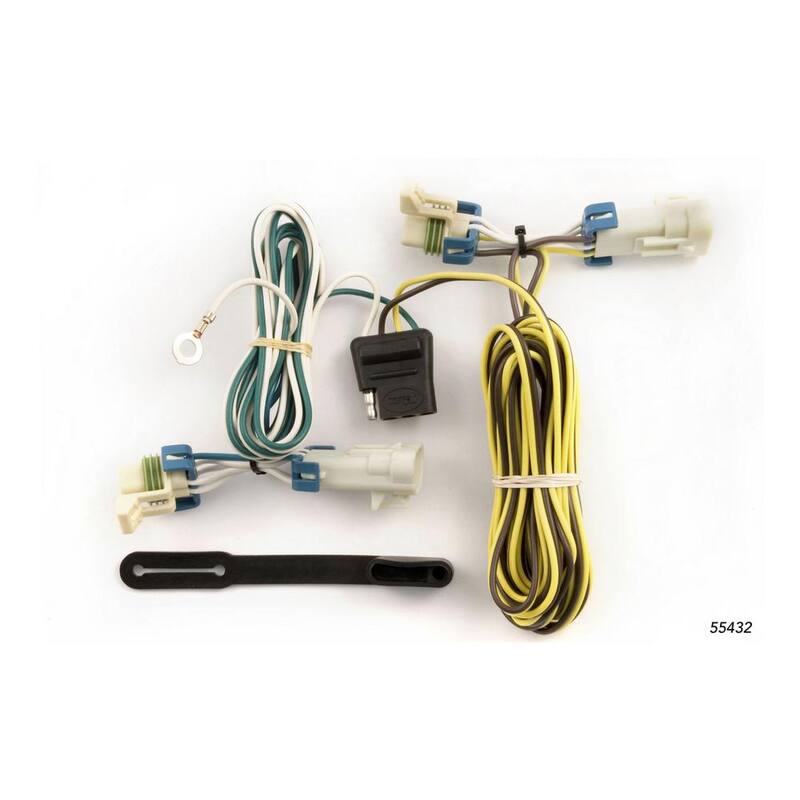 CURT Custom Vehicle-Trailer Wiring Harness, 4-Flat, Select Chevrolet Cobalt, HHR, Pontiac G5, Pursuit Coupe, T-Connector - 55432