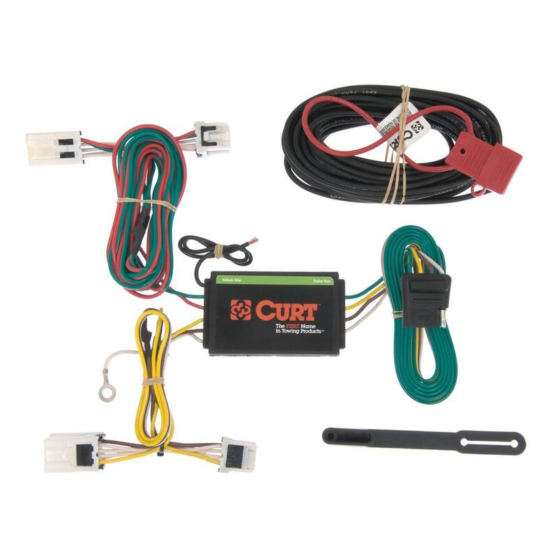 CURT Custom Vehicle-Trailer Wiring Harness, 4-Way Flat Output, Select Nissan NV1500, NV2500, NV3500, Quick T-Connector - 56148