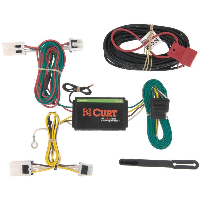 CURT Custom Vehicle-Trailer Wiring Harness, 4-Way Flat Output, Select Nissan NV1500, NV2500, NV3500, Quick T-Connector - 56148