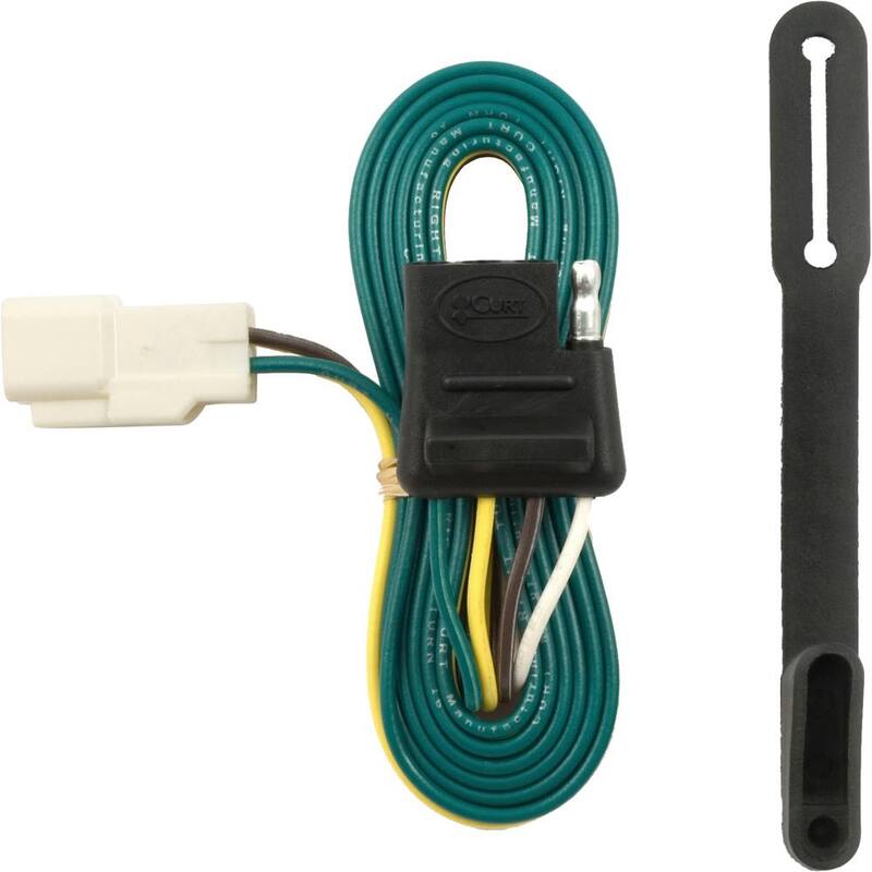 CURT Custom Vehicle-Trailer Wiring Harness, 4-Flat, Select Toyota Highlander, OEM Tow Package Required, Quick T-Connector - 56042