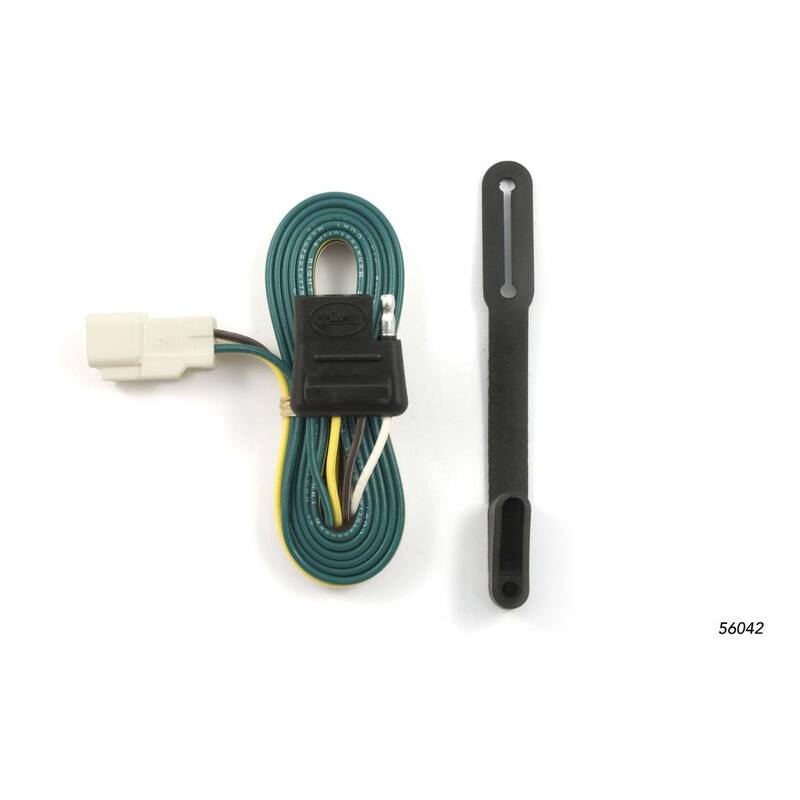 CURT Custom Vehicle-Trailer Wiring Harness, 4-Flat, Select Toyota Highlander, OEM Tow Package Required, Quick T-Connector - 56042