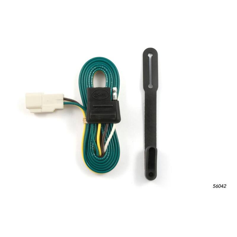 CURT Custom Vehicle-Trailer Wiring Harness, 4-Flat, Select Toyota Highlander, OEM Tow Package Required, Quick T-Connector - 56042
