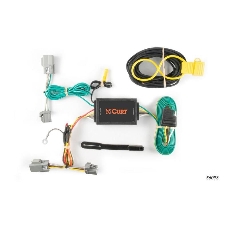 CURT Custom Vehicle-Trailer Wiring Harness, 4-Way Flat Output, Select Ford Taurus, Explorer, Lincoln MKS, Quick T-Connector - 56093