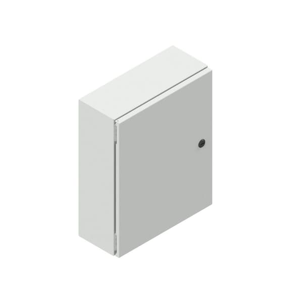 Wiegmann Carbon Steel Electrical Enclosures, 30 in H, 12 in D, 30 in W, NEMA 4, Hinged - N412303012CLG
