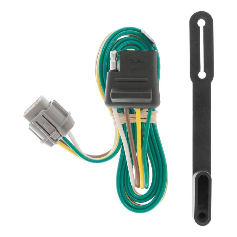 CURT Custom Vehicle-Trailer Wiring Harness, 4-Flat, Select Nissan and Suzuki Vehicles, OEM Tow Package Required, T-Connector - 55441
