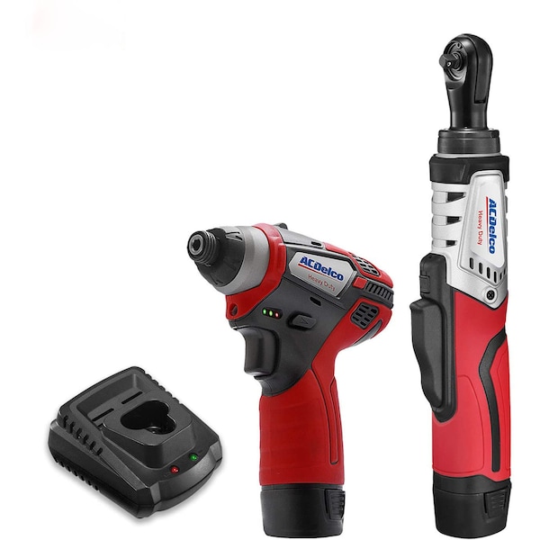 Acdelco G12 K4 Combo 1/4" BLDC Ratchet, 1/4"Impact Driver 2-battery - ARW12102-K4