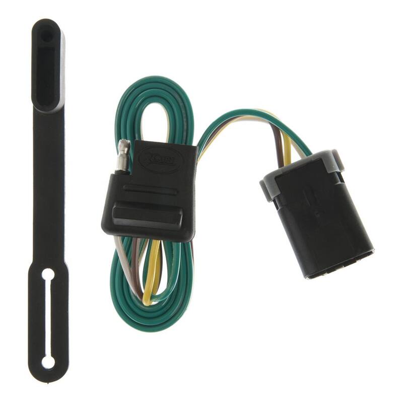 CURT Custom Vehicle-Trailer Wiring Harness, 4-Flat, Select Dodge Ram 1500, 2500, 3500 Van, OEM Tow Package Required - 55368