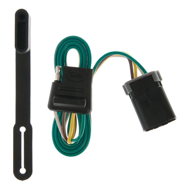 CURT Custom Vehicle-Trailer Wiring Harness, 4-Flat, Select Dodge Ram 1500, 2500, 3500 Van, OEM Tow Package Required - 55368