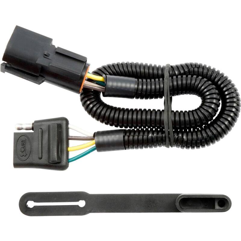 CURT Custom Vehicle-Trailer Wiring Harness, 4-Flat, Select Ford Freestar, Mercury Monterey, OEM Tow Package Required - 56073