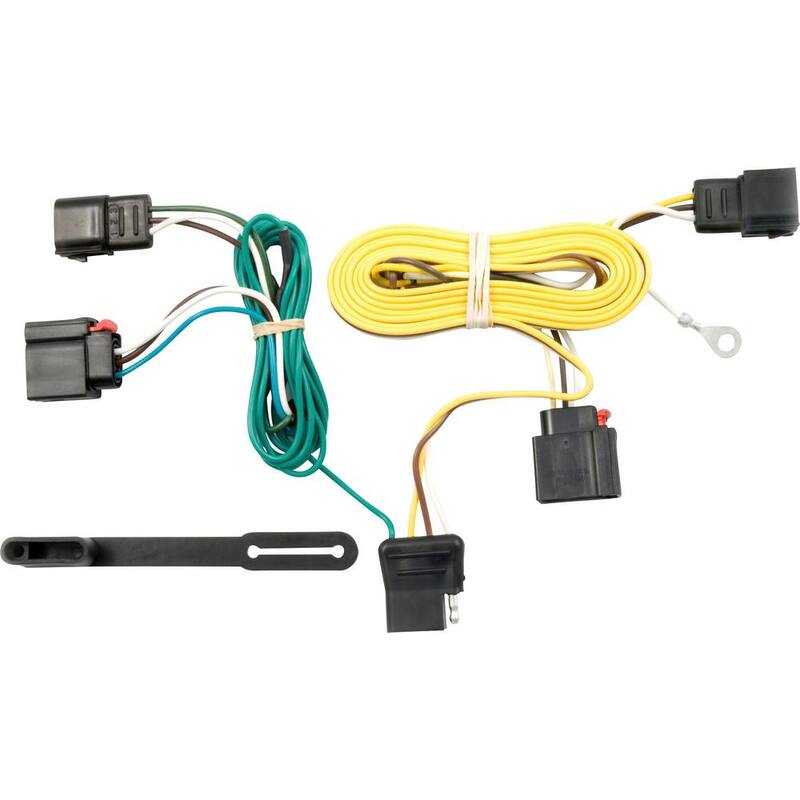 CURT Custom Vehicle-Trailer Wiring Harness, 4-Way Flat Output, Select Jeep Grand Cherokee, Quick Electrical Wire T-Connector - 56009