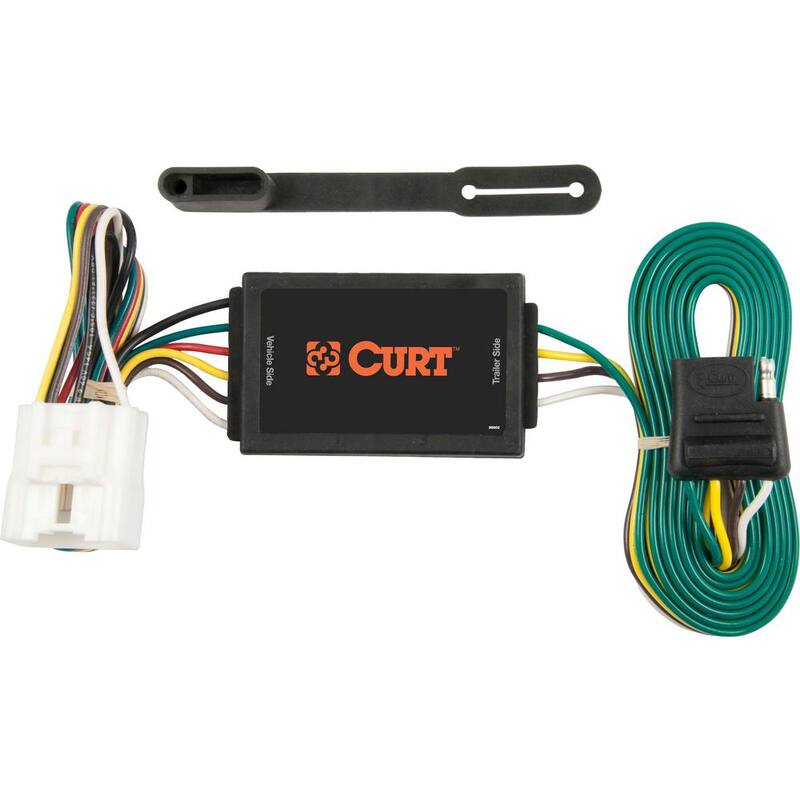 CURT Custom Vehicle-Trailer Wiring Harness, 4-Flat, Select Toyota Highlander, OEM Tow Package Required, Quick T-Connector - 56107