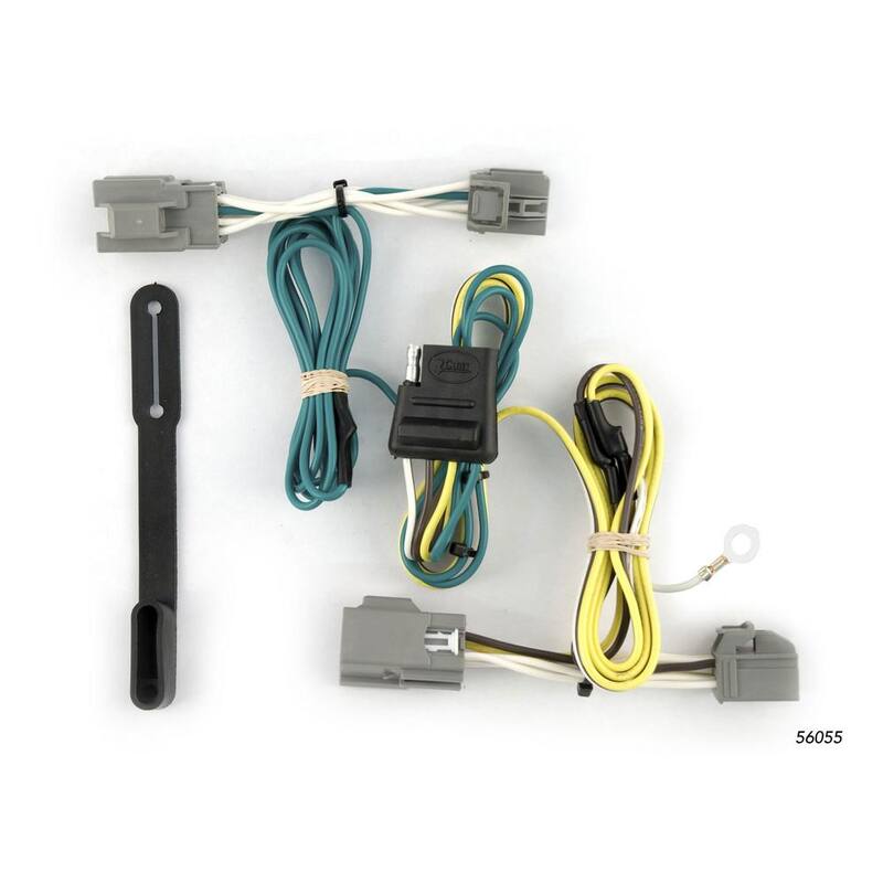 CURT Custom Vehicle-Trailer Wiring Harness, 4-Way Flat Output, Select Ford Taurus X, Quick Electrical Wire T-Connector - 56055