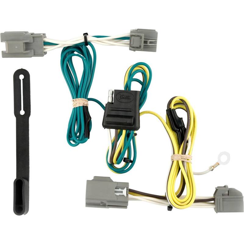 CURT Custom Vehicle-Trailer Wiring Harness, 4-Way Flat Output, Select Ford Taurus X, Quick Electrical Wire T-Connector - 56055