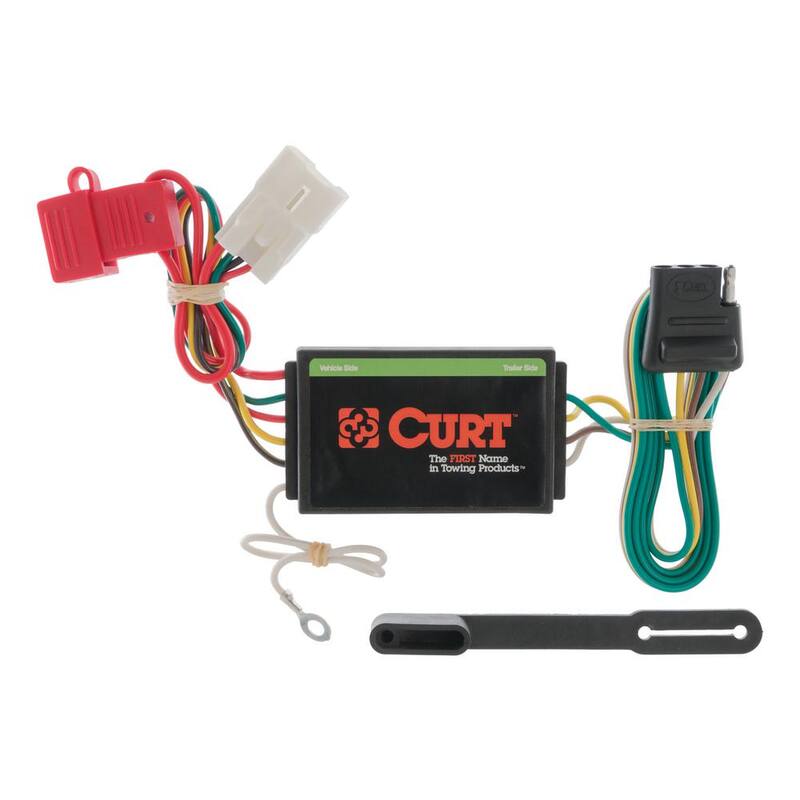 CURT Custom Vehicle-Trailer Wiring Harness, 4-Flat, Select Mitsubishi Endeavor, OEM Tow Package Required, Quick T-Connector - 56039